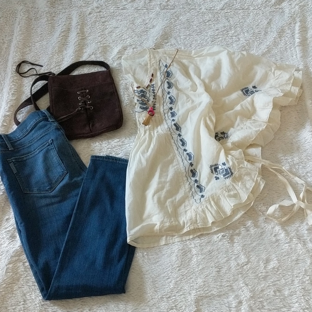 American Eagle Vintage Brown Suede Purse